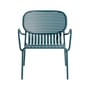 Niedrig stapelbarer Sessel Week-end metall blau / Aluminium - Petite Friture