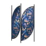 Paravento Feng tessuto blu / Tessuto - L 140 x H 194 cm - Wiener GTV Design