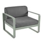 Poltrona imbottita Bellevie Lounge tessuto grigio / Tessuto grafite - Fermob