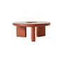 Table basse Conversation bois marron / Ø 85 x H 35 cm - HK LIVING