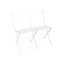 Banquette extérieure Bistro metall weiß / Klappbar - 2-Sitzer / L 88 cm - Fermob