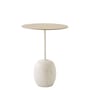Guéridon Lato LN8 marbre bois naturel / Marbre & bois - Ø 40 x H 50 cm - &tradition