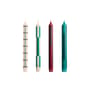 Langkerze Pattern wachs bunt / Set von 4 - Hay
