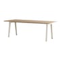 New Modern Rectangular table natural wood / 220 x 95 cm - Eco-certified Oak / 10 to 12 people - TIPTOE