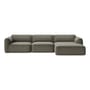 Canapé d'angle Develius F tissu vert / 4 places - L 309 cm / Dormeuse droite - &tradition