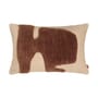 Coussin Lay tissu marron beige / 60 x 40 cm - Ferm Living