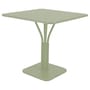 Table carrée Luxembourg métal vert / 80 x 80 cm - Pied central - Aluminium - Fermob