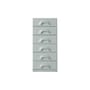 Commode Chest of drawers bois bleu / Chiffonnier 6 tiroirs - L 45 x P 40,5 x H 97,5 cm - HK LIVING