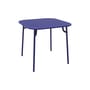 Table carrée Week-end métal bleu / 85 x 85 cm - Aluminium - Petite Friture