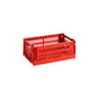 Cestino Colour Crate materiale plastico rosso Small / 17 x 26,5 cm - Riciclato - Hay