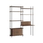 Shelving System – s.200.2.E Desk wood brown / W 162 x H 200 cm x D 52 / 35 cm - MOEBE