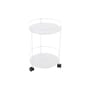 Chariot Guinguette métal blanc /Ø 40 x H 62 cm - Plateau plein - Fermob
