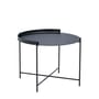 Couchtisch Edge metall schwarz / Klappgriff -Ø 62 x H 46 cm - Houe