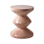 Hocker Zig Zag Marble marmor rosa / Polierter Marmor - POLSPOTTEN