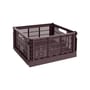 Panier Colour Crate plastique rouge Large Square / 42 x 42 cm - Recyclé - Hay