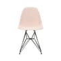 Sedia RE DSR - Eames Plastic Side Chair materiale plastico rosa / (1950) - Gambe nere / Riciclata - Vitra
