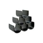 Casier à bouteilles Noè plastique noir / Modulable - 6 bouteilles - Alessi