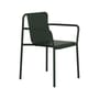 Fauteuil de repas empilable Panorama métal vert / Avec accoudoirs - TIPTOE