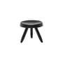 Hocker Berger holz schwarz / Charlotte Perriand, 1953-61 - Ø 33 x H 26,7 cm - CASSINA