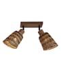 Plafonnier spot orientable Java   / bambou tressé / 2 spots orientables - L 22 cm - GOOD&MOJO