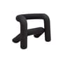 Poltrona imbottita Extra Bold tessuto nero / Tessuto Kvadrat - Moustache