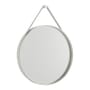 Specchio murale Strap n°2 metallo grigio / Ø 50 cm - Cinghia in Tessuto - Hay