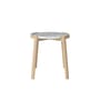 Table d'appoint Mix marbre blanc bois naturel / Ø 46 x H 48 cm - Chêne & marbre - Bolia