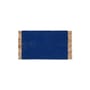 Tapis Block Mat  bleu / 50 x 80 cm - Jute & bouteilles plastique recyclées - Ferm Living