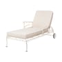 Transat inclinable à roulettes Al Fresco métal / Matelas inclus - Tablette latérale pivotante - BUSINESS & PLEASURE