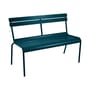 Banc avec dossier Luxembourg métal bleu / 3 places - L 118 cm - Fermob