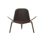 CH07 - Shell Chair Padded armchair leather brown / Hans J. Wegner, 1963 - CARL HANSEN & SON