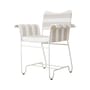Fauteuil rembourré Tropique tissu beige / Sans franges - Matégot, réédition 50' - Gubi