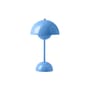 Lampada senza fili ricaricabile Flowerpot VP9 materiale plastico blu / Ø 16 x H 29 cm - Verner Panton, 1968 - &tradition