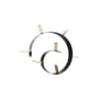 Scaffale Popworm materiale plastico nero oro / L 320 cm - Kartell