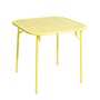 Week-end Square table metal yellow 85 x 85 cm / Aluminium - Petite Friture
