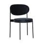 Series 430 Padded chair textile blue Stackable - Fabric & Metal - Verpan