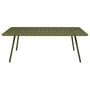 Table rectangulaire Luxembourg métal vert / 207 x 100 cm - 8 à 10 personnes - Fermob