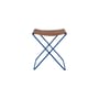 Tabouret pliant Nola cuir bleu - BROSTE COPENHAGEN