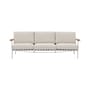 Divano da giardino a 3 posti Settle tessuto bianco / L 218,5 cm - Muuto