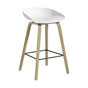 White timber shop stools