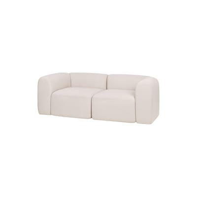 Canapé droit Flom tissu beige 