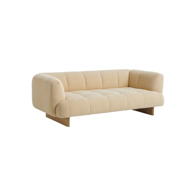 Canapé droit Quilton Lift tissu jaune 