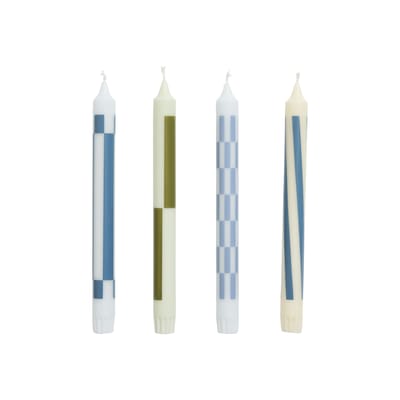 Bougie longue Pattern Hay / Set de 4 - Multicolore - Cire | Made In Design