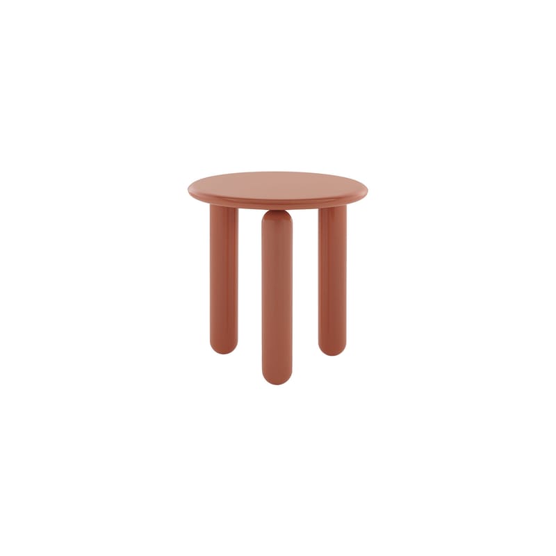 Mobilier - Tables basses - Table basse Undique Mas bois orange / Ø 48 x H 51 cm - Patricia Urquiola, 2023 - Kartell - Orange - Hêtre laqué, MDF laqué