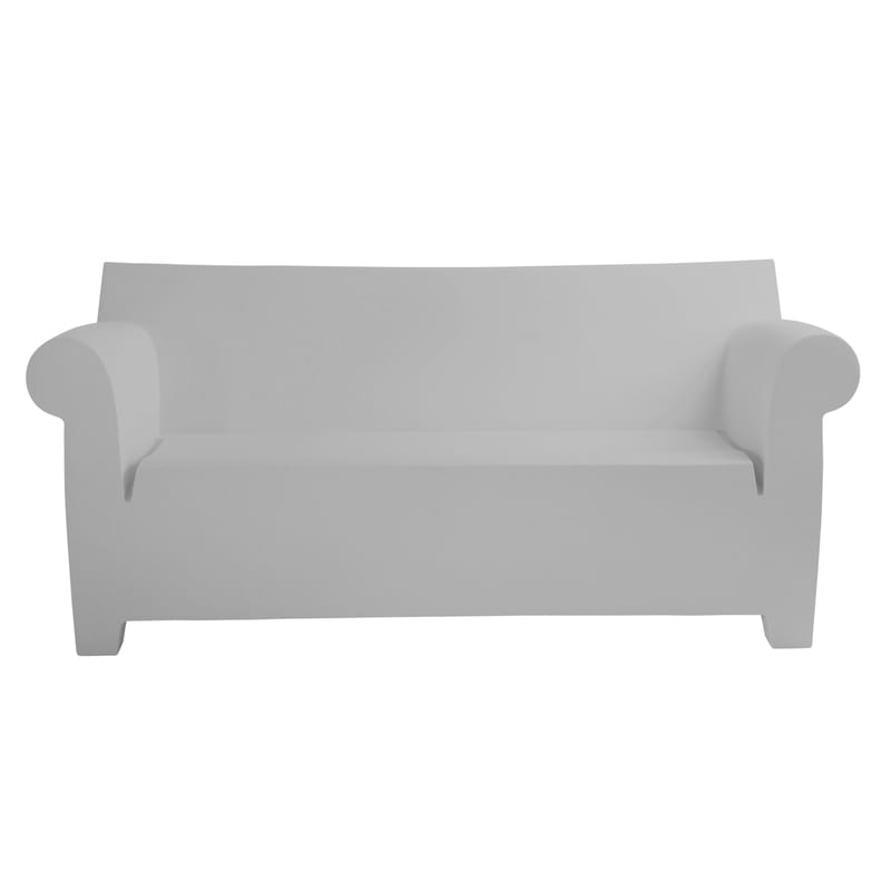 Outdoor - Garden sofas - Bubble Club 2-seater outdoor sofa plastic material grey - Kartell - Clear grey - Polypropylene
