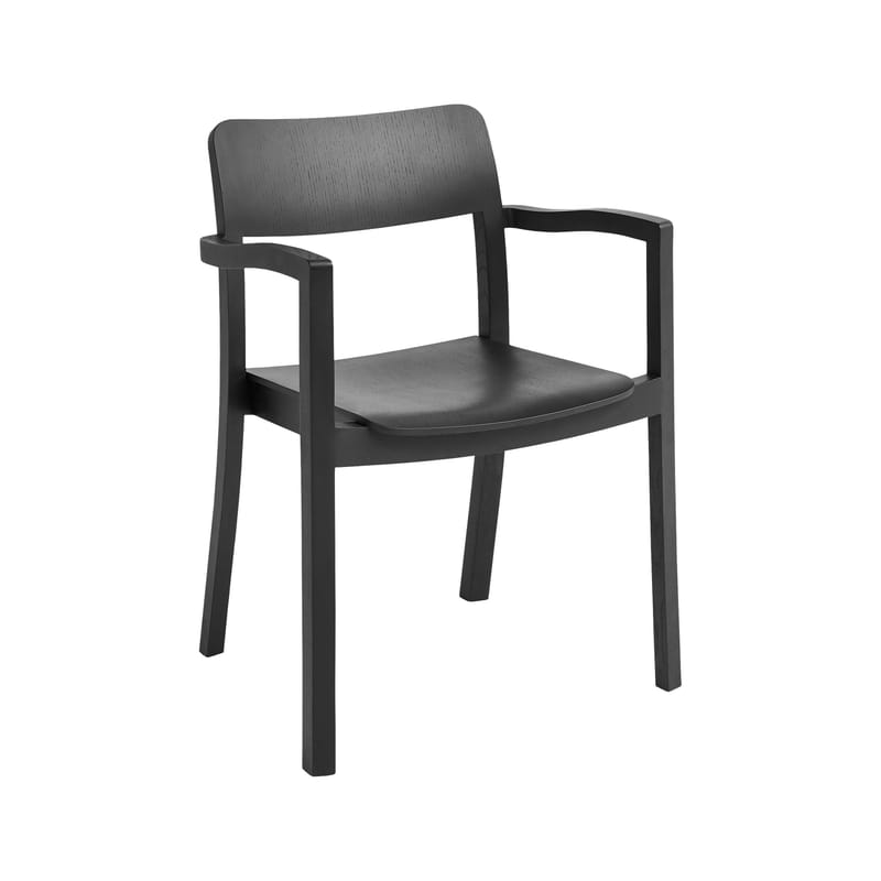 Mobilier - Chaises, fauteuils de salle à manger - Fauteuil Pastis bois noir - Hay - Noir - Frêne laqué