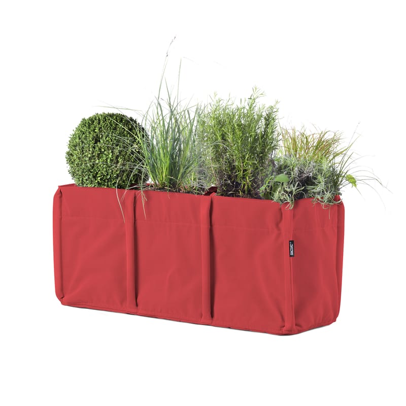 Jardin - Pots et plantes - Jardinière BacLong 3 tissu rouge / Batyline® Outdoor - 110L - Bacsac - Cerise - Toile Batyline®