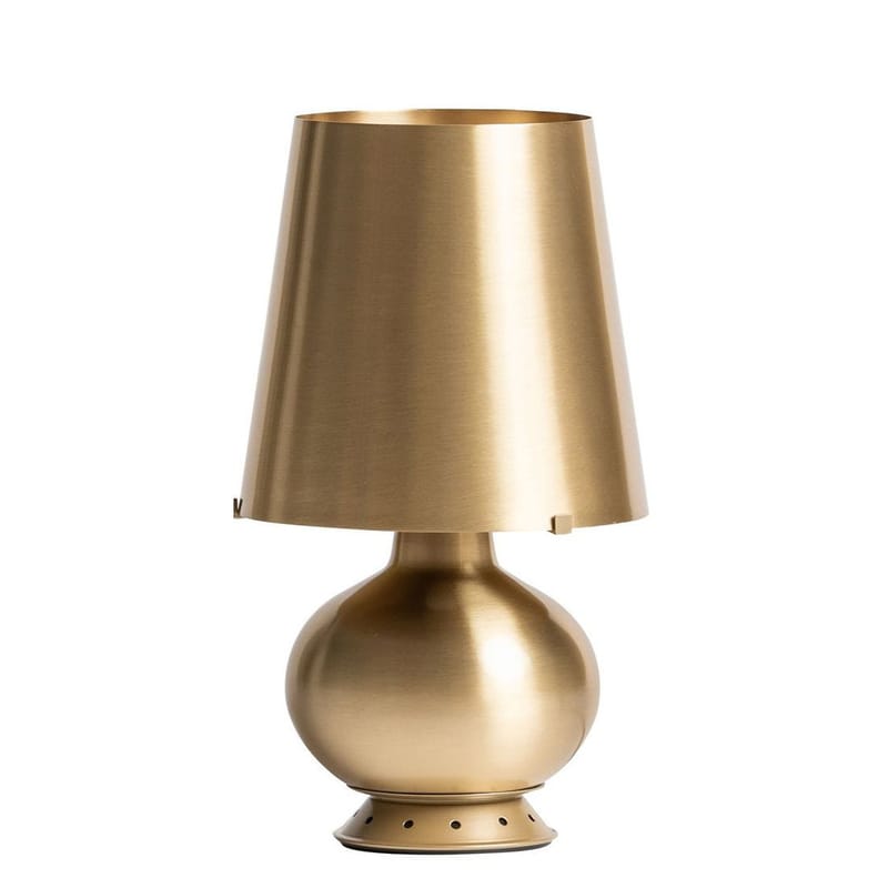 Luminaire - Lampes de table - Lampe de table Fontana Medium métal or / H 53 cm - Laiton - Fontana Arte - Laiton satiné - Laiton satiné