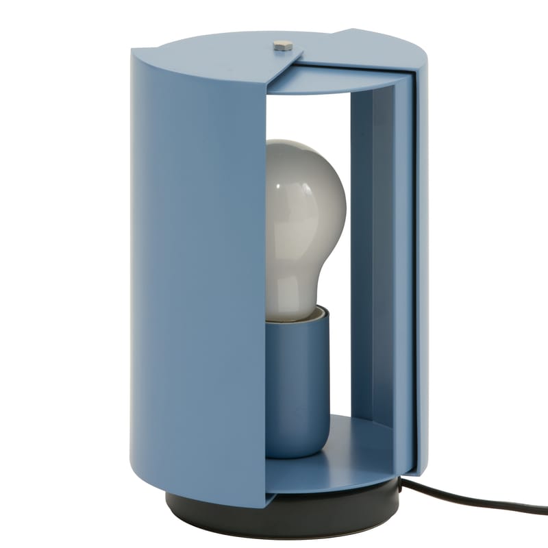 Luminaire - Lampes de table - Lampe de table Pivotante métal bleu / Charlotte Perriand, 1962 - Nemo - Bleu pastel - Acier peint, Aluminium peint