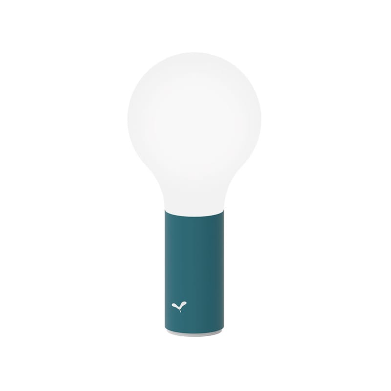 Luminaire - Appliques - Lampe extérieur sans fil rechargeable Aplô LED métal bleu - Fermob - Bleu acapulco - Aluminium, Polycarbonate